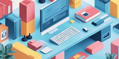 Obraz premium A picture showcasing modern technologies we use today, including smartphones, computers, and smart devices.