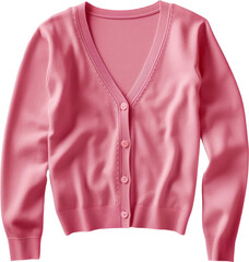 Pink Cardigan transparent PNG, isolated, cut-out