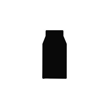 recommend clip art: Milk box silhouette isolated on white background.
