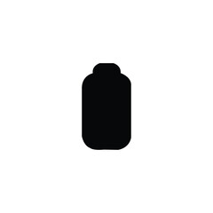 Battery icon. Black, minimalist icon isolated on white background.