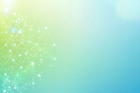 A blue background with a green line that is dotted with stars - Powered by Adobe