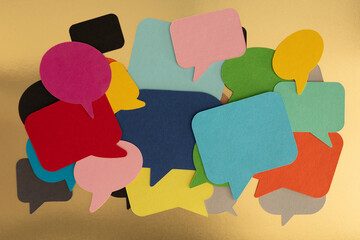Colorful Speech Bubbles: Communication Concept