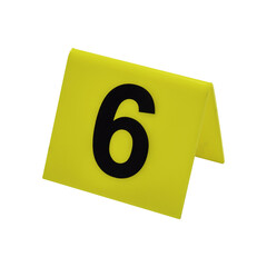 Crime scene investigation. Set of evidence identification markers on white background. Crime scene...
