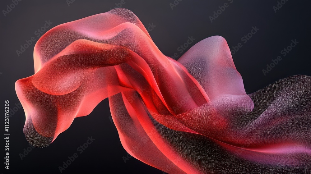 Poster creative mesh design incorporating elegant particles for branding projects.