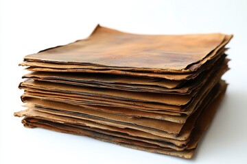 Stacked Brain Teaser Books on White Background