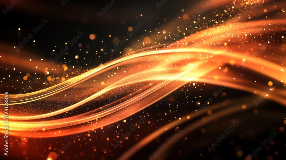 Poster digital particles background with abstract lines and glowing nodes for a high-tech look.