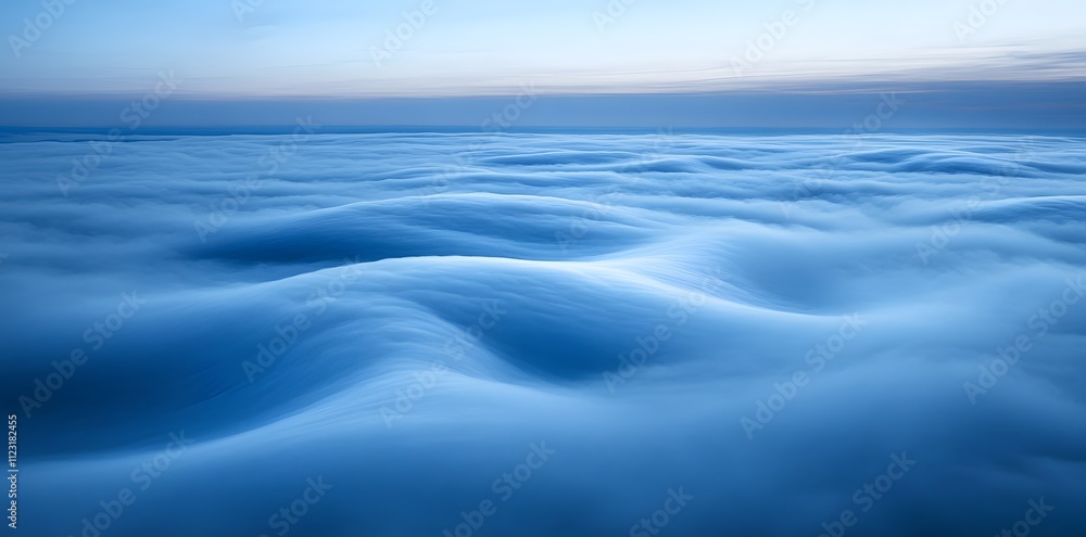 Aufkleber a serene view of rolling clouds, creating a tranquil atmosphere in the sky.