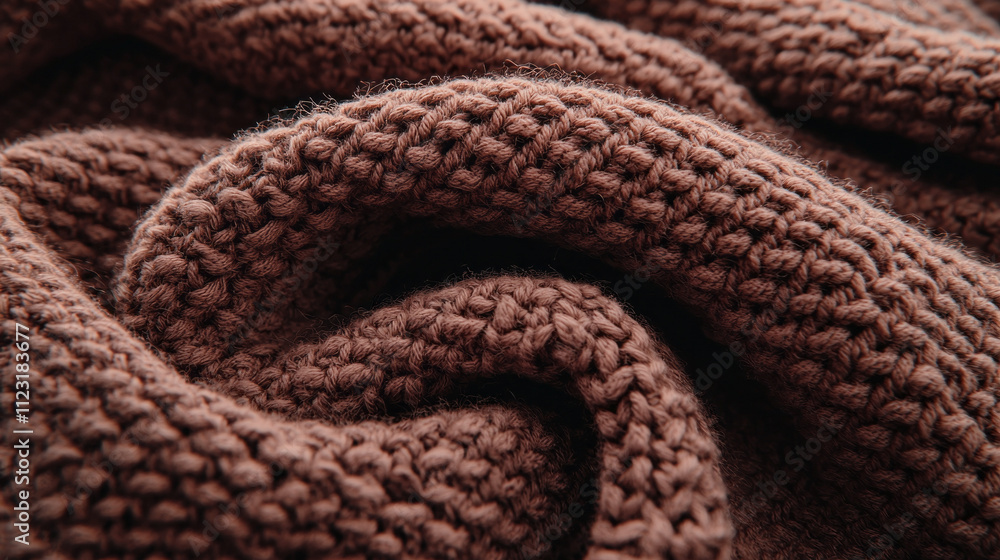 Poster intricate textures of mocha mousse fabric blend together, showcasing warmth and inviting touch in a 
