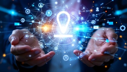 Fototapeta premium Business science and technology background