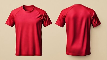 Red Raglan T-Shirt Mockup