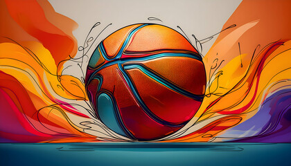 Obraz premium One line drawing and continue for the sport.