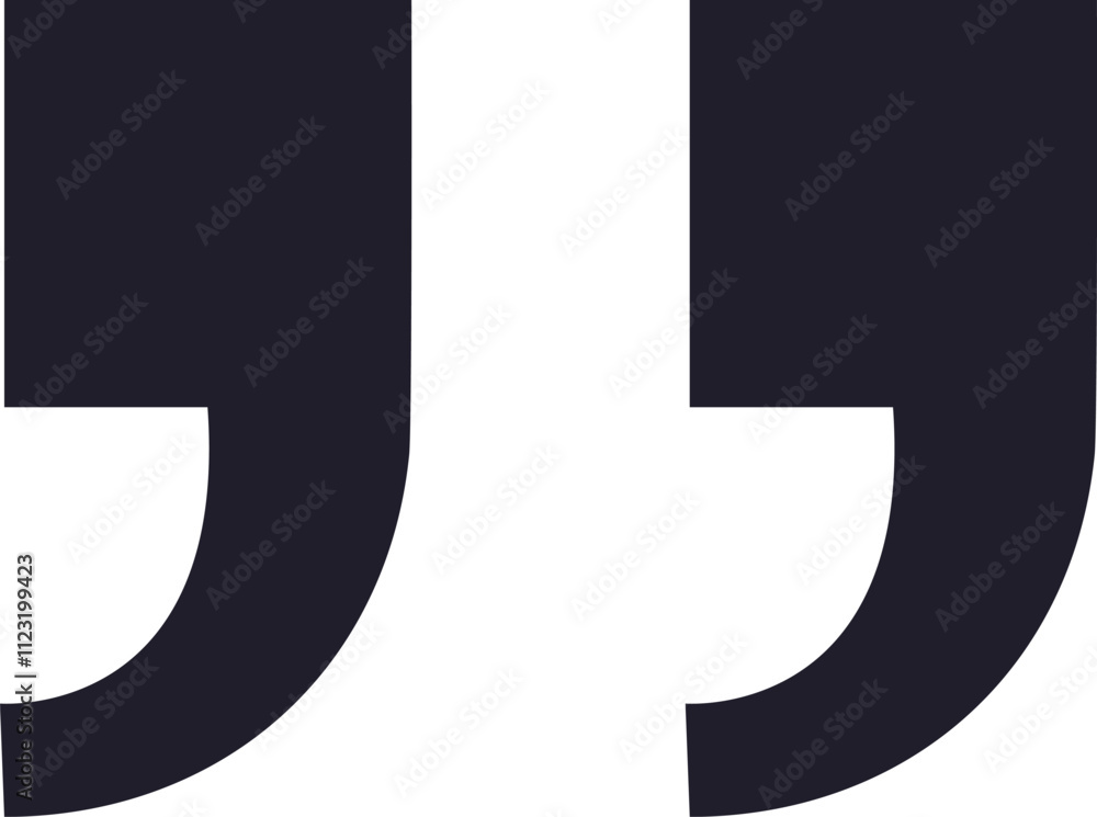 Poster two dark gray quotation marks symbolize cited text, indicating the start and finish of a speaker s w