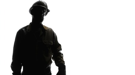 Silhouette of a Construction Worker