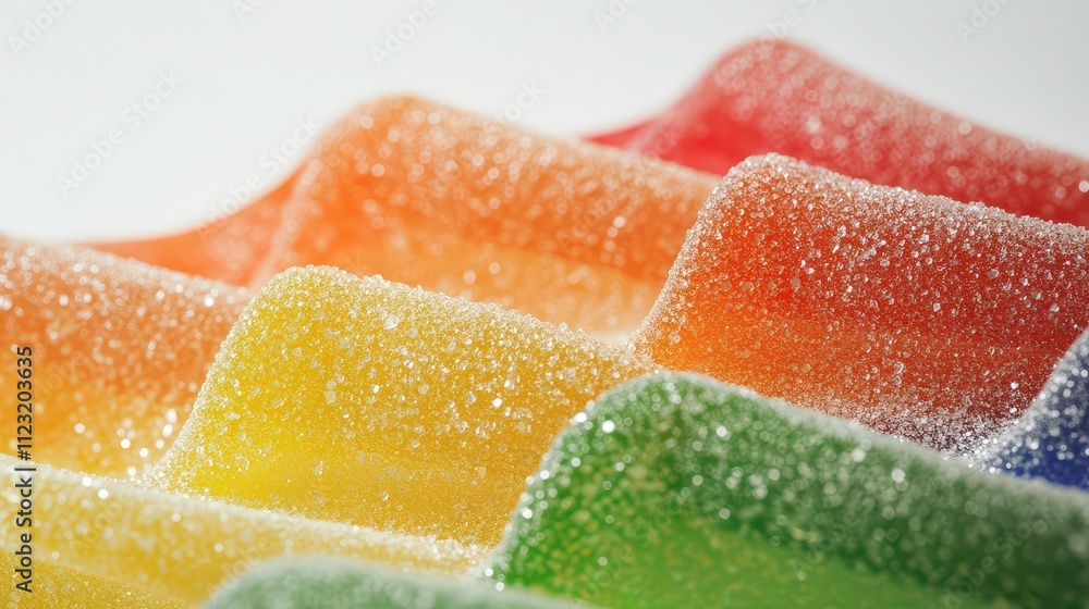 Poster close-up of colorful, textured waves with a sparkling surface.