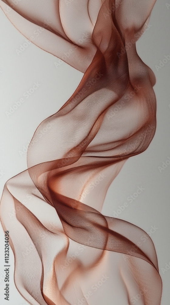 Poster Soft mocha colors intertwine, showcasing an elegant flow and delicate texture that captivates the senses in a serene setting