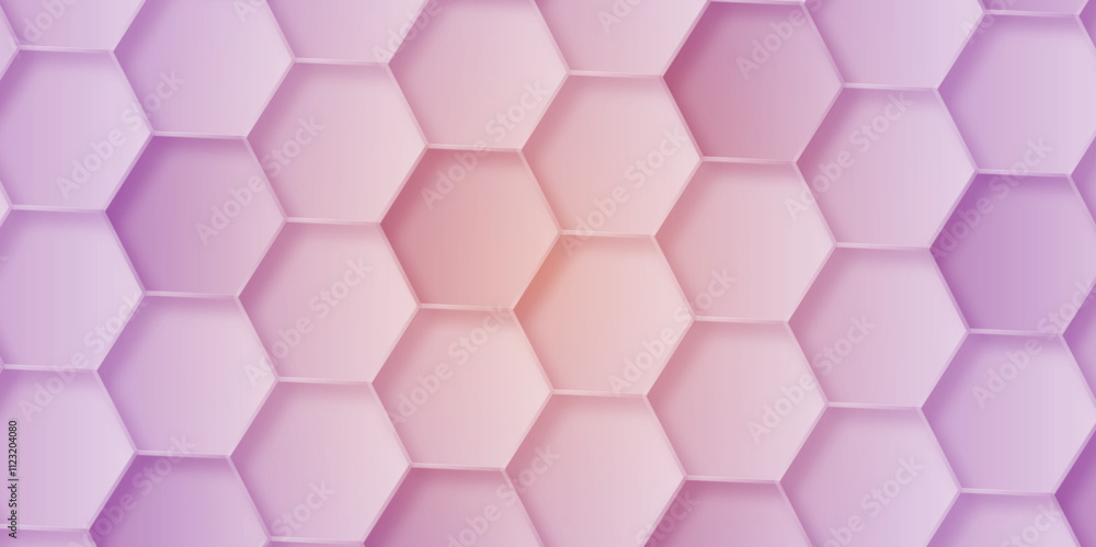 Poster abstract background colorful 3d hexagon with seamless geometric pattern texture design. futuristic g
