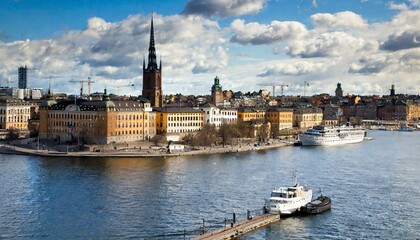 Obraz premium Stockholm city. View of the capital of Sweden, Stockholm