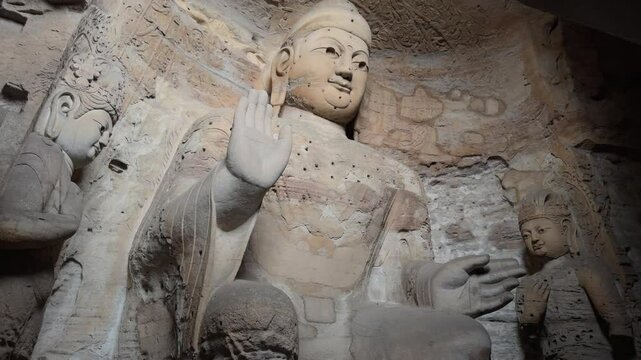 Buddhist Caves in Shanxi, China (Yungang Grottoes)