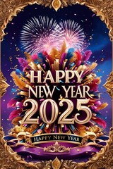 2025 Happy New Year design