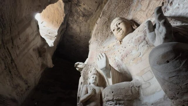 Buddhist Caves in Shanxi, China (Yungang Grottoes)