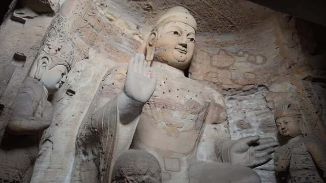 Buddhist Caves in Shanxi, China (Yungang Grottoes)
