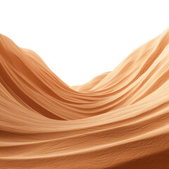 Obraz premium Wavy desert sand dunes with smooth textures. transparent background