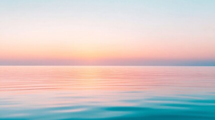 Obraz premium Tranquil Lake Sunset with Soft Focus and Pastel Tones