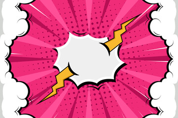 pink halftone background comic cartoon style retro template