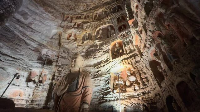 Buddhist Caves in Shanxi, China (Yungang Grottoes)