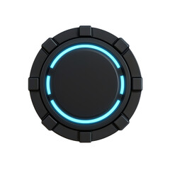 Futuristic interface button design for apps. transparent background