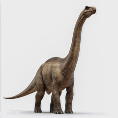Obraz premium 3D Rendering of Brachiosaurus from the Late Jurassic Period, Isolated on White Background.