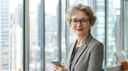 Fototapeta premium Successful Business Woman in Modern Office Setting
