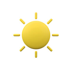 Sun isolated 3d render icon illustration