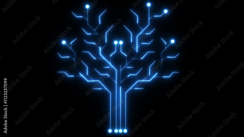 Poster neon glowing png alpha.abstract digital dot line particle data background connecting technology conc