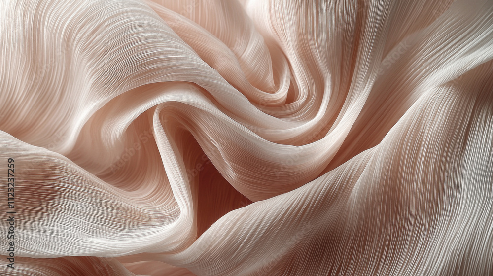 Poster delicate folds of soft fabric in pantone mocha mousse evoke warmth and tranquility, inviting creativ