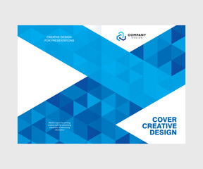 Fototapeta premium Cover design for presentations and advertising, creative layout of booklet cover, catalog, flyer, fashionable background for text and photo