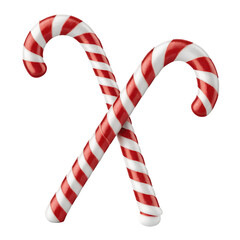 Obraz premium A classic a candy cane with red and white stripes