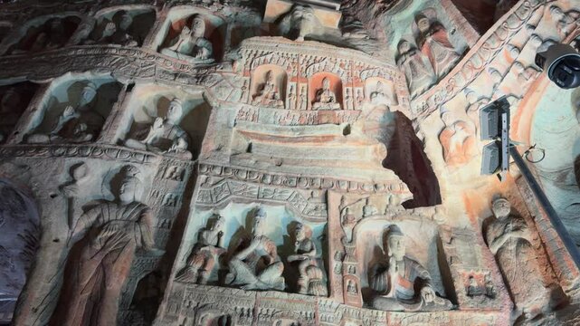 Buddhist Caves in Shanxi, China (Yungang Grottoes)