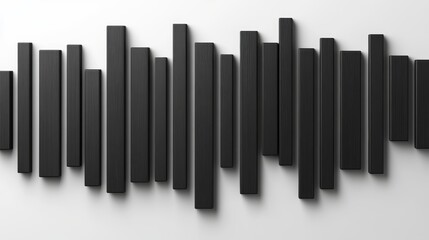 Obraz premium Intriguing interplay of light and shadow on a dark wall with raised bars, creating captivating textural pattern.