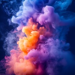 Fototapeta premium Colorful smoke patterns vibrant abstract art high resolution hd background