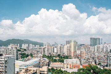 Obraz premium Macau city panoramic view from Guia Fortress
