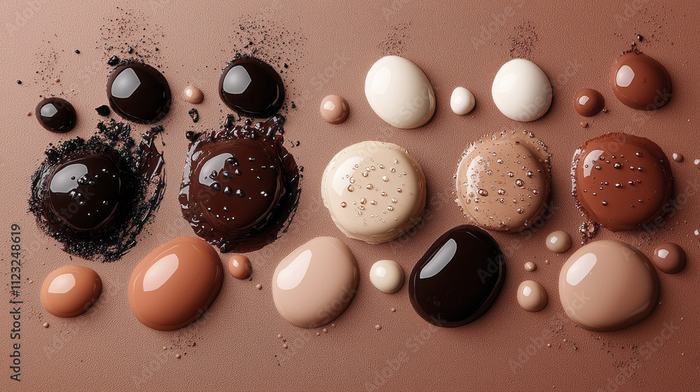 Aufkleber Swirls of various mocha tones create a stunning visual display that highlights texture and depth, inviting artistic inspiration and creativity