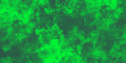 Abstract dynamic texture with soft green clouds. Defocused Lights and Dust Particles. Watercolor wash aqua painted texture grungy. Dark green Smoke Abstract Background, Brush stroked green