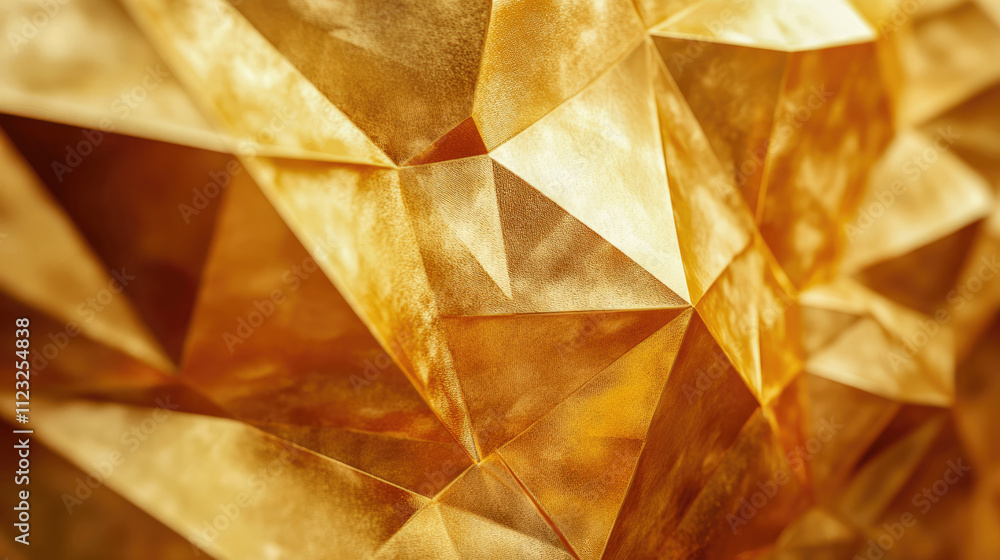 Poster captivating golden textured surface showcasing intricate patterns and reflections under warm lightin