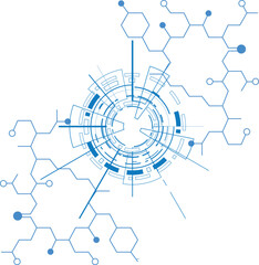 Obraz premium echnological background. A creative idea for your business concept