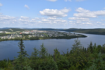 View of the city in summer, Fermont, Qu&eacute;bec, Canada