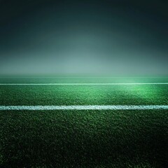 Obraz premium Dark Green Gradient Sports Field with Vibrant Grass Turf for Athletic Competition