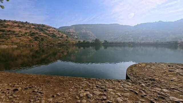 8 December 2024, Pune, Maharashtra, India, historical Mastani Lake, also known as Mastani Talab, is situated near Wadki village, It was built around 1720 during the reign of Bajirao Peshwa.