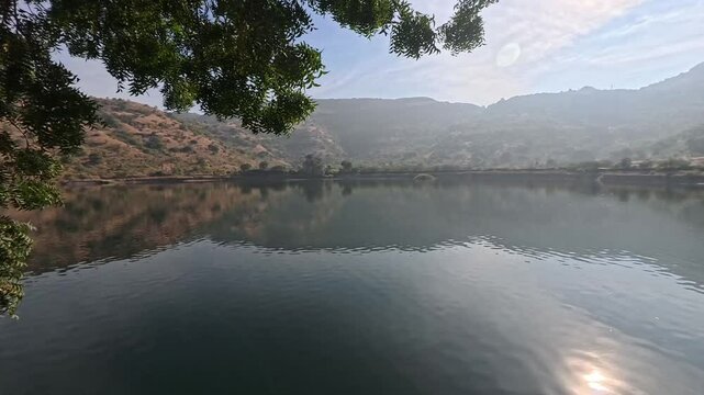 8 December 2024, Pune, Maharashtra, India, historical Mastani Lake, also known as Mastani Talab, is situated near Wadki village, It was built around 1720 during the reign of Bajirao Peshwa.