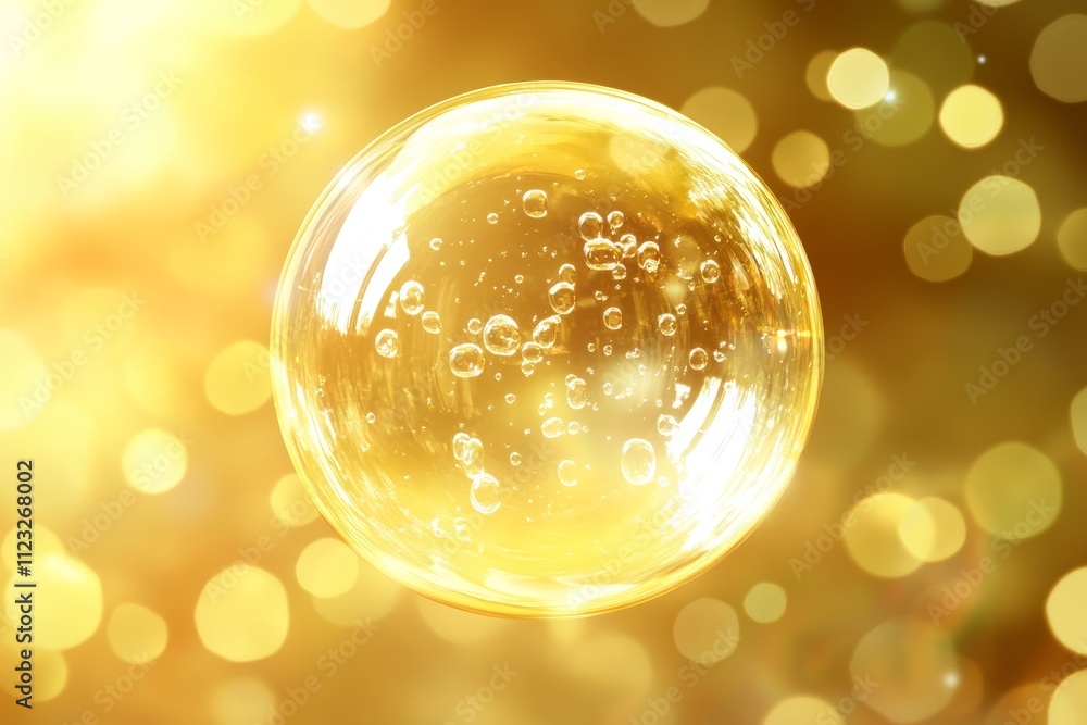 Aufkleber yellow water bubble background for augmented reality generative ai